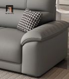  Ghế sofa băng da xám BHQ50 Esmond 2m4 kiểu dáng hiện đại 
