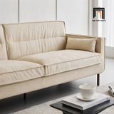  Ghế sofa băng vải nhung màu be kem BHQ52 Conrad 2m giá rẻ 
