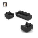  Ghế sofa băng da pvc màu đen BHQ64 Hacien 2m1 hiện đại 