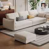  Set 2 ghế sofa phòng khách KT150 Lacon vải nỉ mềm trắng kem 