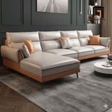  Sofa phòng khách KT29 Appelo thiết kế sang trọng bọc da giả 