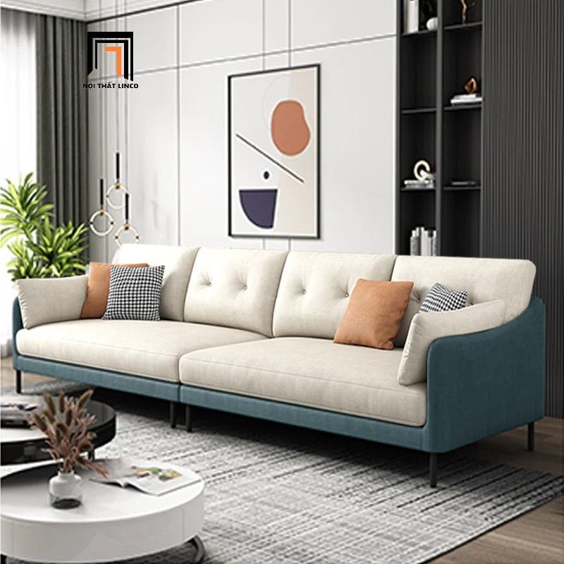  Set ghế sofa da giả hiện đại KT113 Nordice phòng khách đẹp 