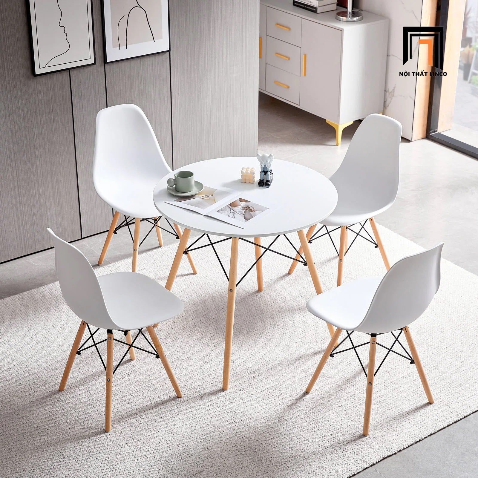  Set bàn ghế ăn giá rẻ 102-BAG4-Monroe cho phòng bếp xinh xắn 