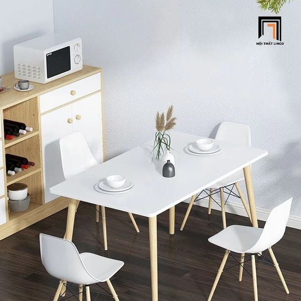 bộ bàn ăn chữ nhật 4 ghế ngồi