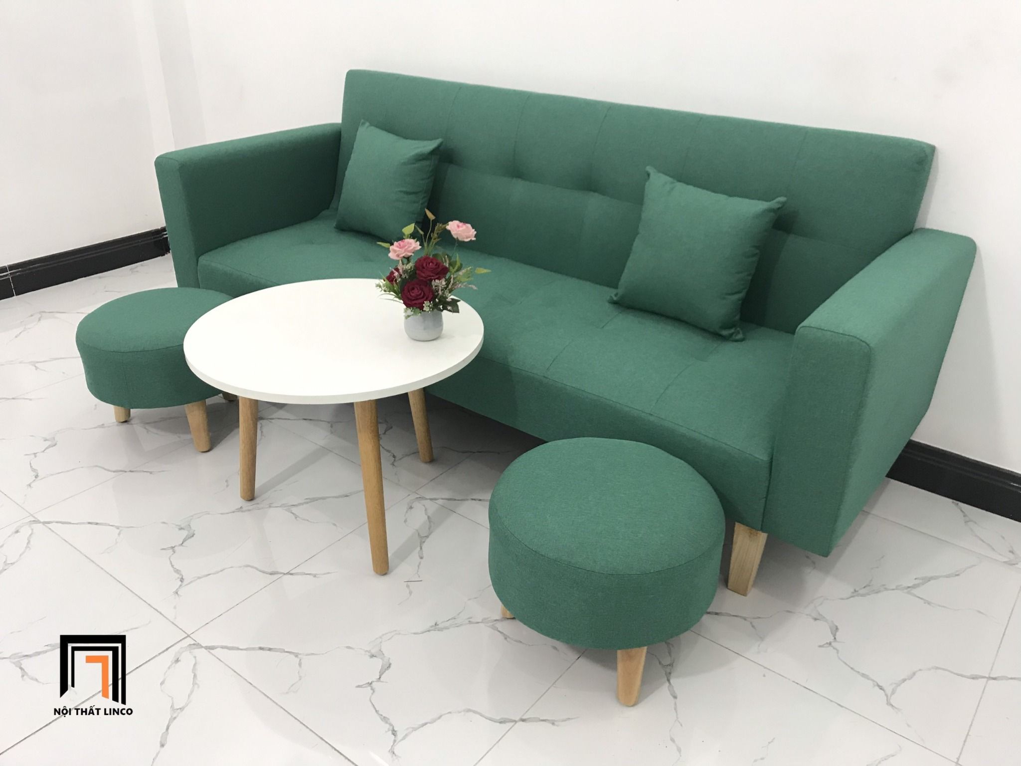  Bộ ghế sofa giường thông minh GBL2 2m hiện đại màu xanh ngọc 