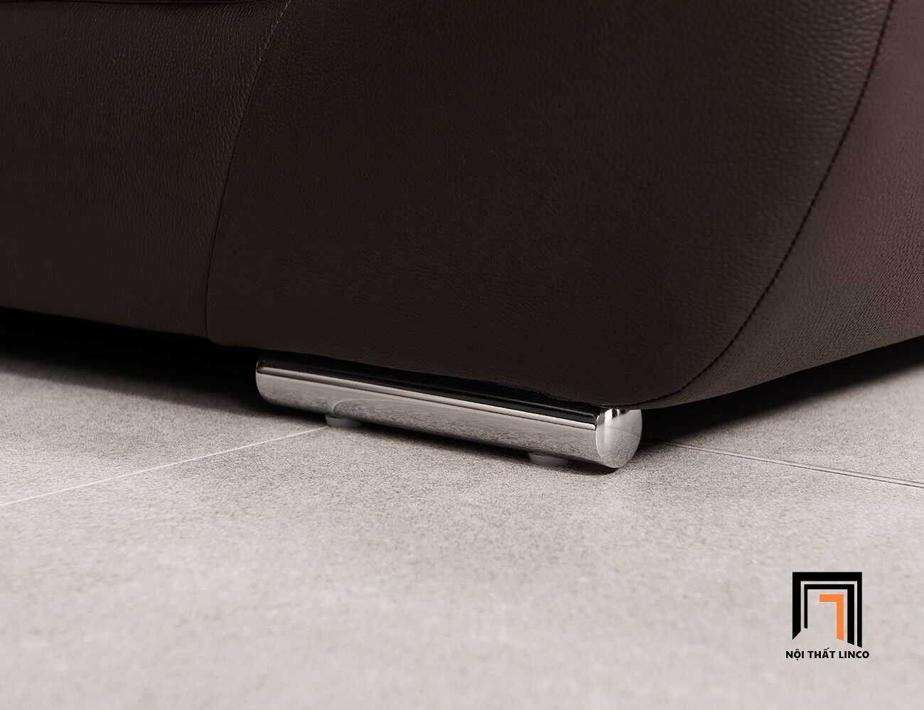  Ghế sofa băng da màu nâu đậm BHQ39 Chore 2m5 sang trọng 