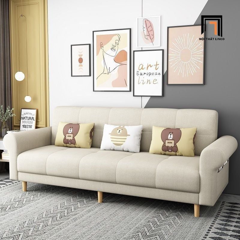  Bộ ghế sofa KT191 Beiro tông be thanh lịch cho căn hộ 