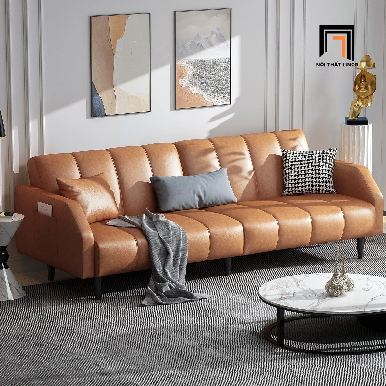  Sofa phòng khách KT190 Fabry kiểu chia múi độc đáo 