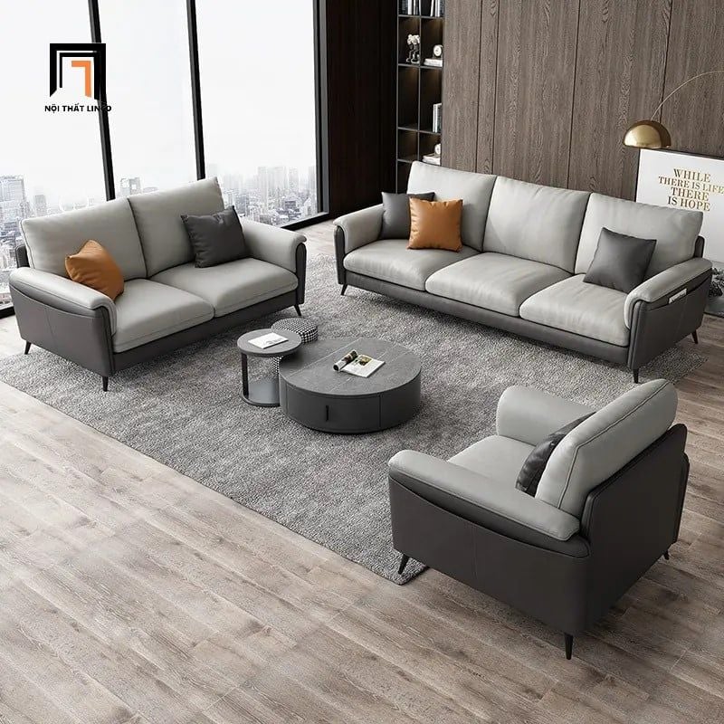  Bộ ghế sofa văn phòng phối màu xám KT51 Jing da công nghiệp 