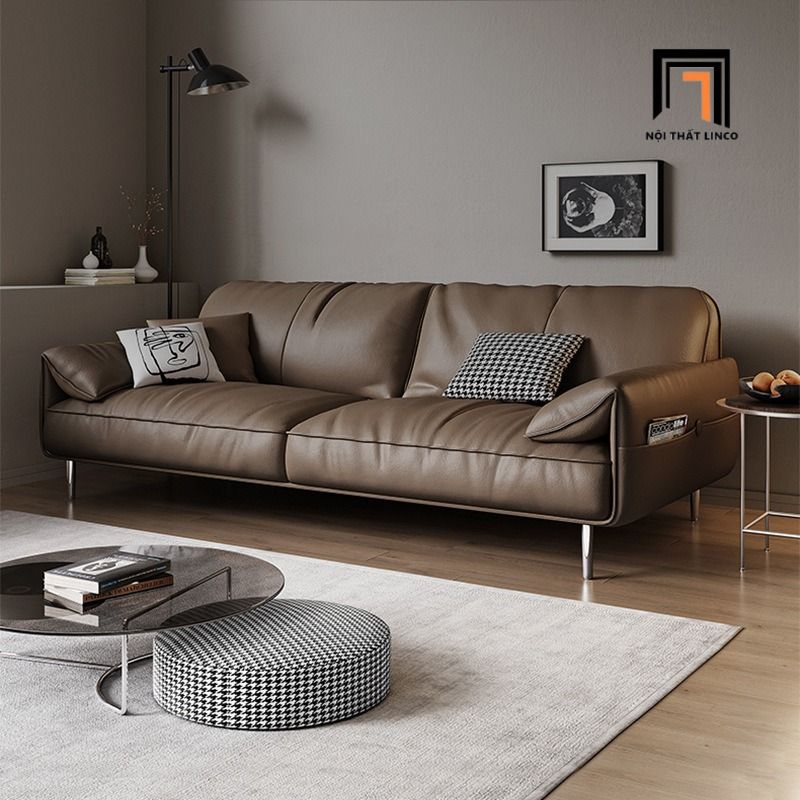  Bộ ghế sofa da giả cao cấp KT133 Alos phòng khách chung cư 