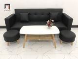  Bộ ghế sofa giường đa năng GBL2 2m giả da màu đen giá rẻ 