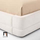  Giường ngủ bọc nệm gia đình GN127 Chula vải lông cừu xinh xắn 