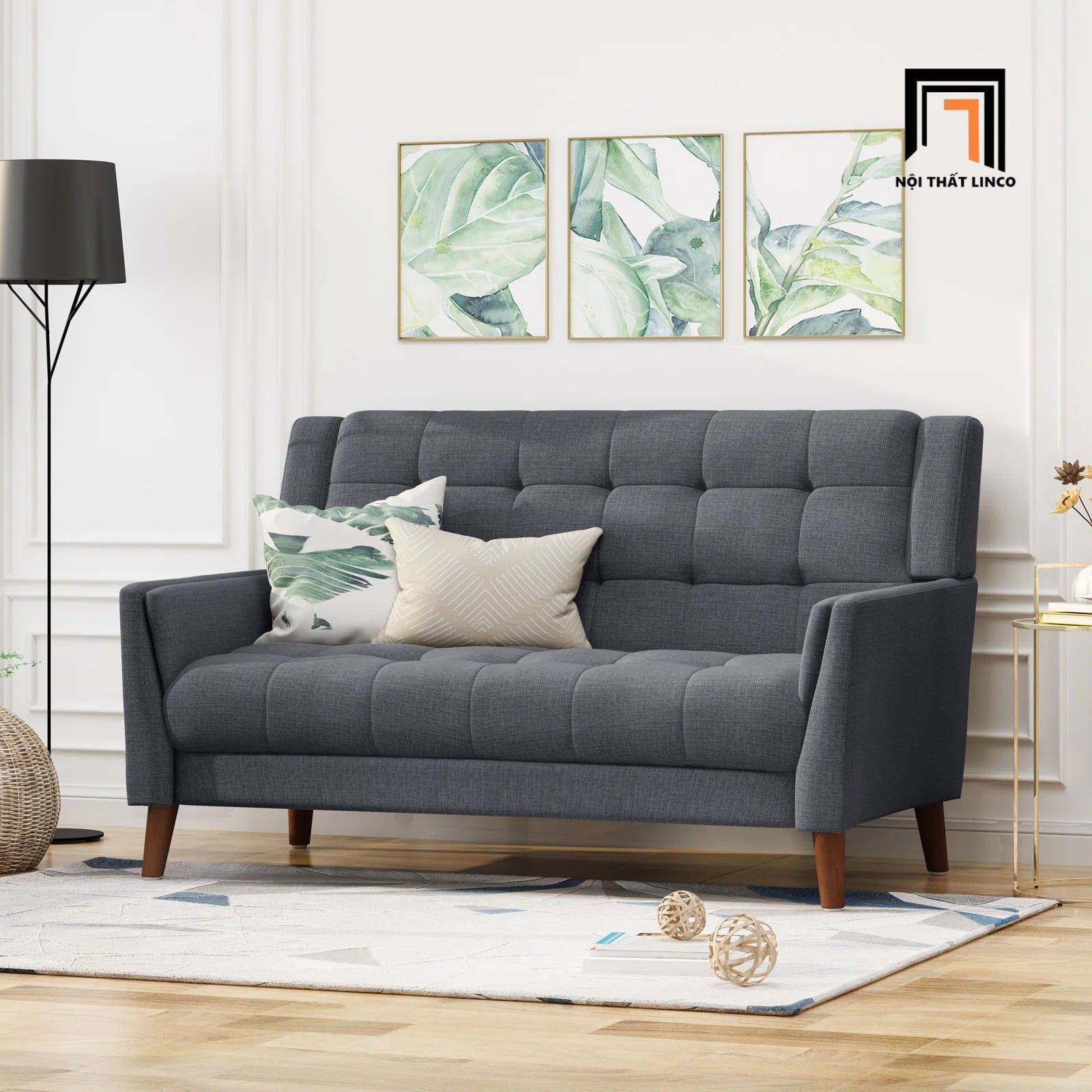  Bộ sofa KT196 Monte vải nỉ cao cấp cho không gian căn hộ 