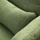  Ghế sofa đơn tròn thư giãn DT91 Daniela màu xanh lá vải nỉ bố 