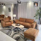  Bộ sofa U UT78 Mondazie 3m3 bọc da nâu sang trọng 