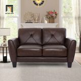  Set ghế sofa màu nâu cho gia đình KT142 Nayelys bọc da Pu đẹp 