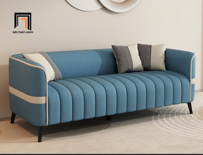  Ghế sofa băng cong da trắng kem BHQ60 Chapada 2m trẻ trung 