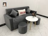  Bộ ghế sofa băng dài 1m9 BL4 Pakita vải nhung màu xám đen 