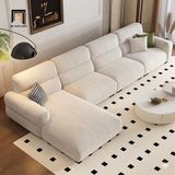  Set ghế sofa góc chữ L GT292 Mende 3m x 1m6 da xám trắng 