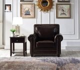  Ghế sofa băng da màu nâu đậm BHQ47 Clyro 2m1 tân cổ điển 