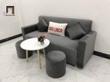  Bộ ghế sofa băng dài 1m9 BL4 Pakita vải nhung màu xám đen 