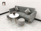  Bộ ghế sofa giá rẻ thông minh GBL2 2m xám tro vải nhung 