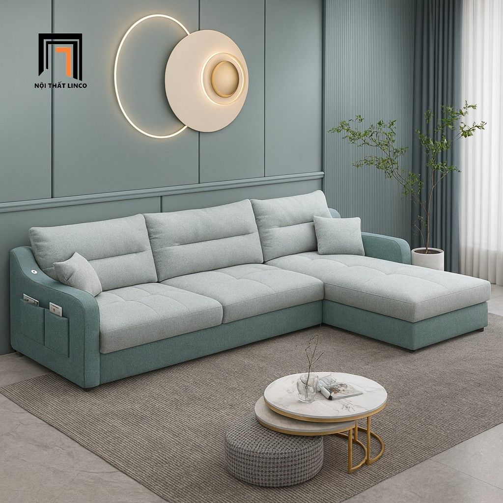  Bộ ghế sofa góc 2m4 x 1m6 GT53 Kles cho căn hộ chung cư 