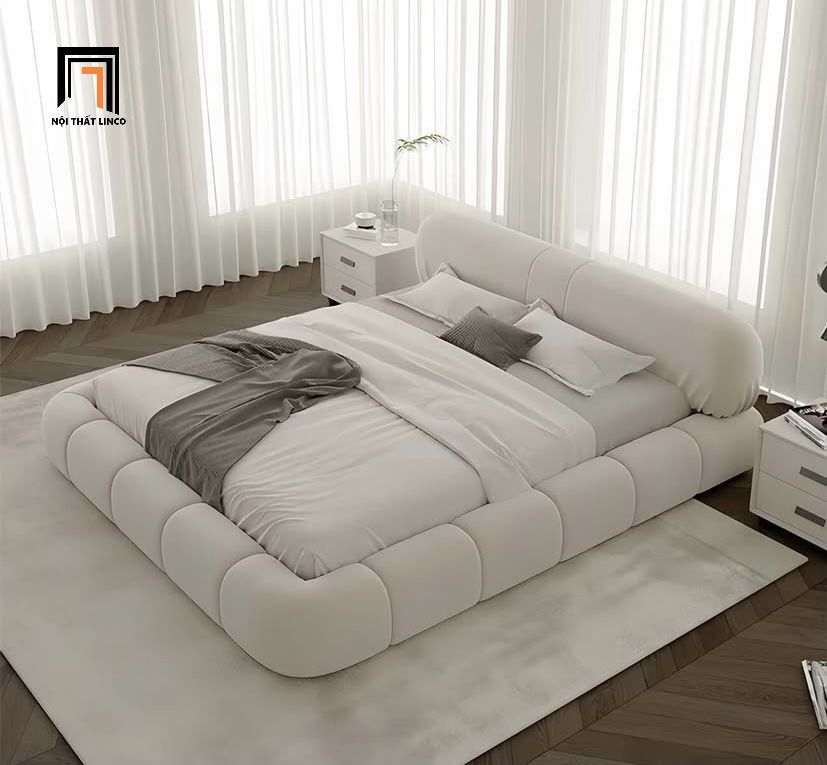  Giường ngủ ô múi cao cấp GN134 Nebon kiểu dáng sang trọng 