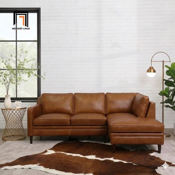 sofa góc L da công nghiệp