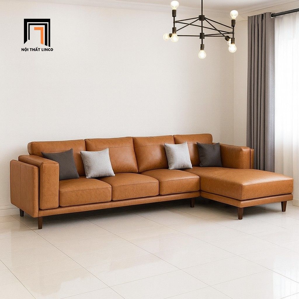  Ghế sofa góc gia đình GT234 Parco 3m x 1m6 da giả hiện đại 