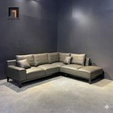  Ghế sofa góc da Pu bóng màu xám GT294 Tulle 2m4 x 2m giá rẻ 