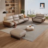  Ghế sofa da kiểu cong sang trọng BHQ67 Arley 2m4 cho gia đình 