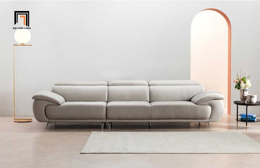  Sofa băng da màu xám BHQ38 Cordia 2m5 kiểu dáng hiện đại 