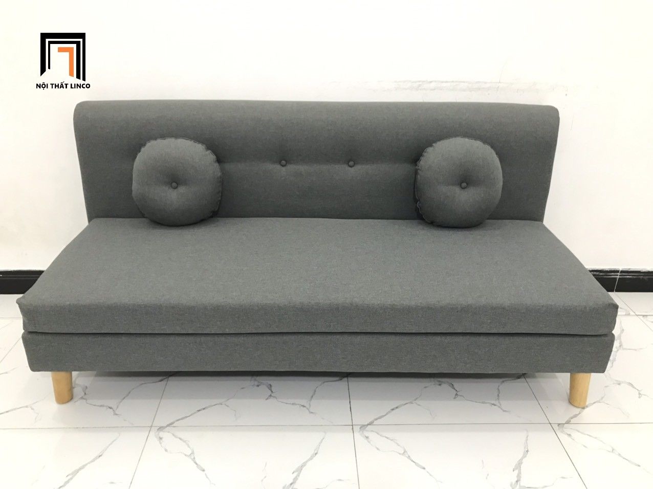 Bộ ghế sofa băng nhỏ gọn BL8 BKT dài 1m7 vải bố mềm 