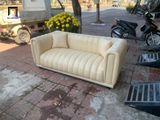  Sofa băng sang trọng BHQ96 Selby dài 2m da màu trắng kem 