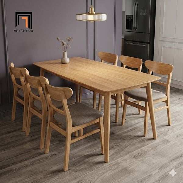 bộ bàn ghế ăn 6 chỗ ngồi