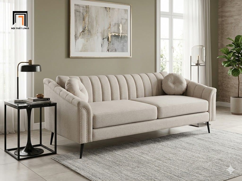  Ghế sofa băng gia đình 2m2 BHQ92 Whiter phòng khách nhỏ 