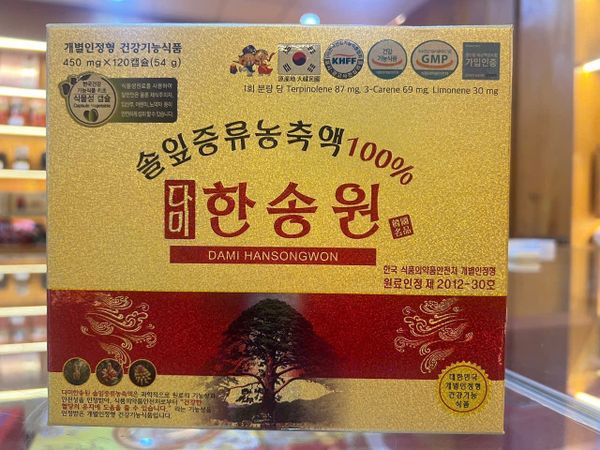 Tinh dầu thông đỏ chính phủ Dami Hansongwon 120v chính hãng