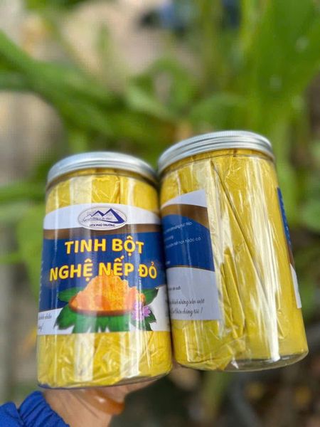 Tinh bột nghệ nếp đỏ nhà làm thủ công bao đổi trả