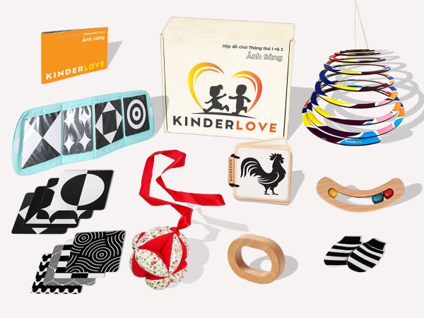 Đồ chơi Montessori - 00- Hộp Đồ Chơi Ánh Sáng - Đồ Chơi Cho Trẻ Sơ Sinh và 1 Tháng Tuổi