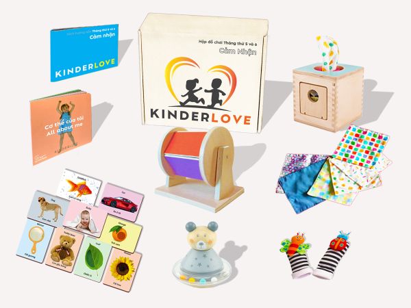 Đồ chơi Montessori - 04- Hộp Đồ Chơi Cảm Nhận - Đồ Chơi Thông Minh Cho Bé 4-5 Tháng Tuổi