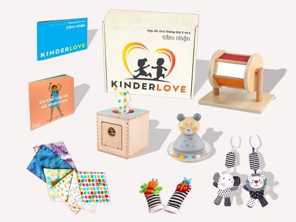 Đồ chơi Montessori - 04- Hộp Đồ Chơi Cảm Nhận - Đồ Chơi Thông Minh Cho Bé 4-5 Tháng Tuổi