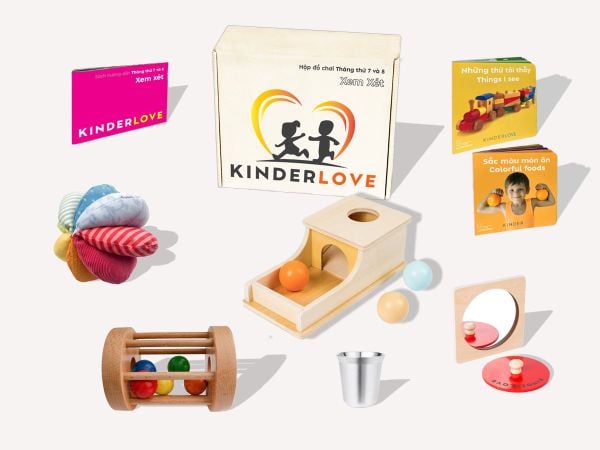 Đồ chơi Montessori - 06- Hộp Đồ Chơi Xem Xét - Đồ Chơi Trí Tuệ Cho Bé 6-7 Tháng Tuổi