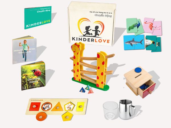 Đồ chơi Montessori - 14- Hộp Đồ Chơi Chuyển Động - Đồ Chơi Giáo Dục Cho Bé 14-15 Tháng Tuổi