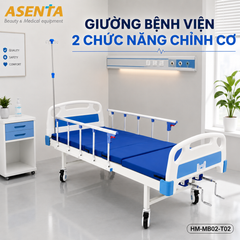 Giường bệnh nhân 2 tay quay chỉnh cơ HM-MB02-T02 chính hãng | Made in Viet Nam