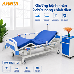 Giường bệnh nhân 2 chức năng chỉnh điện HM-EB02-T01 chính hãng | Made in Viet Nam