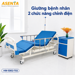 Giường bệnh nhân 2 chức năng chỉnh điện HM-EB02-T02 chính hãng | Made in Viet Nam