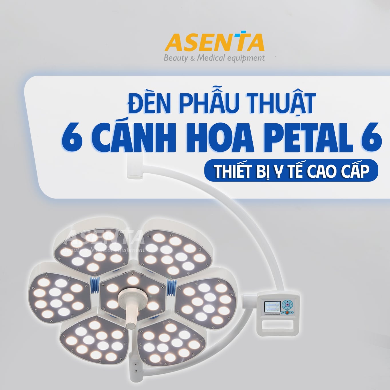 Đèn phẫu thuật treo trần 1 nhánh PETAL 6 cánh hoa