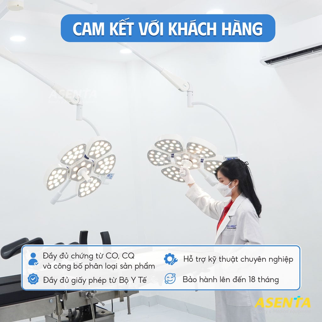 Đèn mổ phẫu thuật Petal 5/5 2 nhánh treo trần