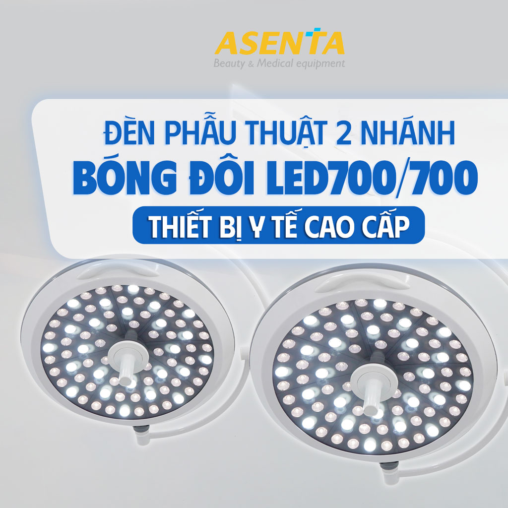 Đèn phẫu thuật 2 nhánh LED700/700 Treo trần